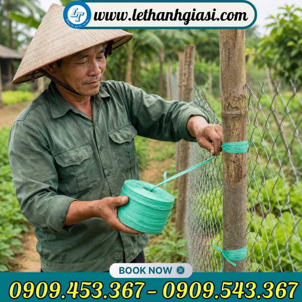 Ứng dụng dây nilon ống cột hàng rào Ứng dụng dây nilon ống cột hàng rào