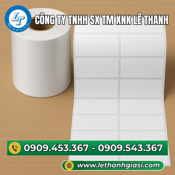 Giấy in mã vạch 2 tem Giấy in mã vạch 1 tem