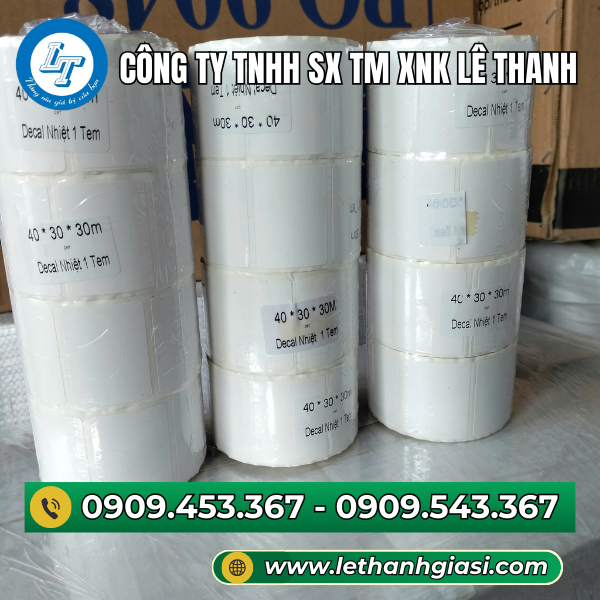 Giấy in mã vạch 1 tem Giấy in mã vạch 1 tem