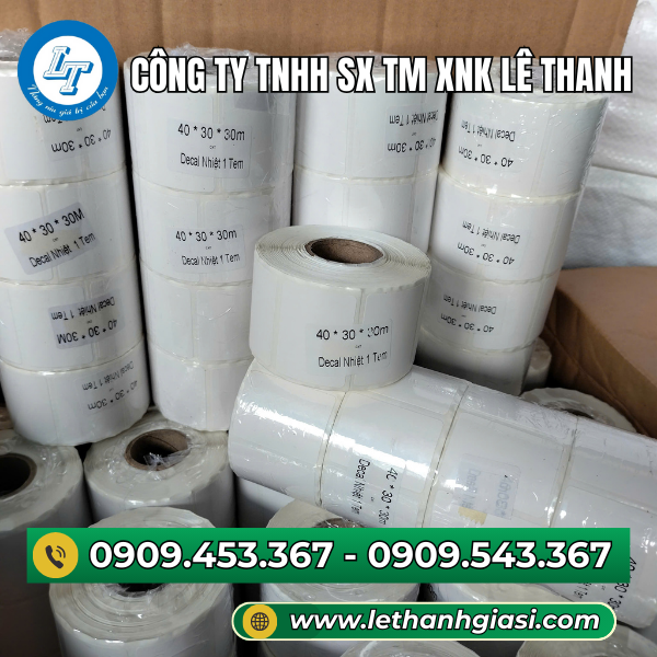 Giấy in mã vạch 1 tem Giấy in mã vạch 1 tem