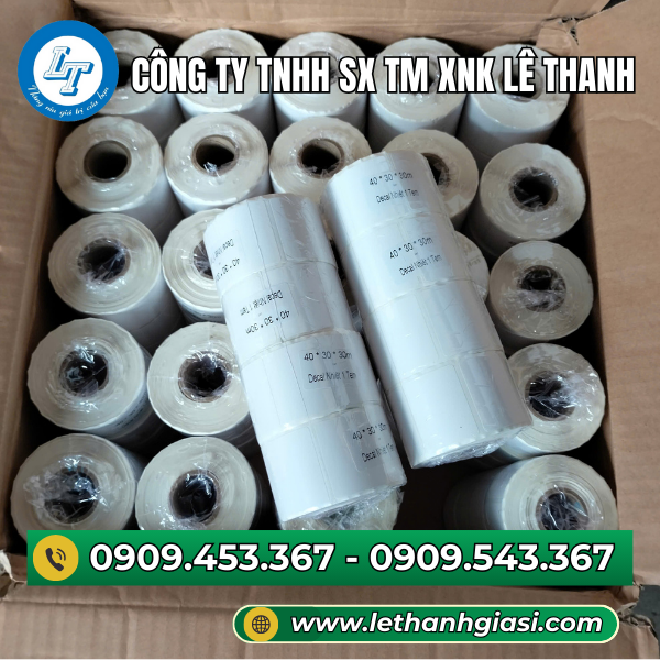 Giấy in mã vạch thùng 100 cuộn Giấy in mã vạch thùng 100 cuộn