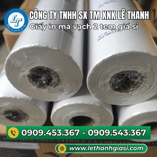 Giấy in mã vạch 2 tem Giấy in mã vạch 2 tem