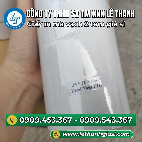 Giấy in mã vạch 2 tem Giấy in mã vạch 2 tem