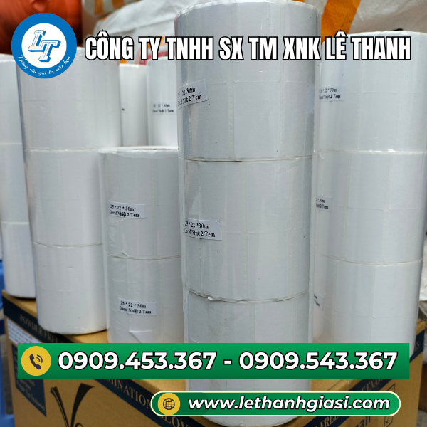 Giấy in mã vạch 2 tem