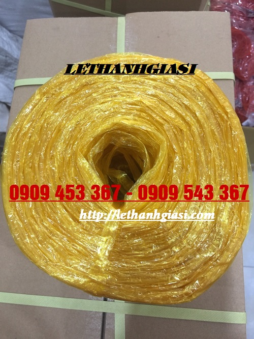Dây nilon cuộn màu vàng 600gam Dây nilon cuộn màu vàng 600gam