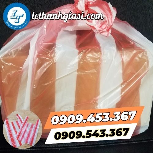 Túi xốp sọc màu đựng hàng Túi xốp sọc màu