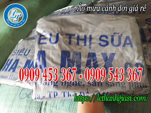 Áo mưa cánh dơi in logo giá rẻ Áo mưa cánh dơi