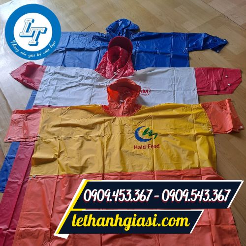 Áo mưa in logo theo yêu cầu nhiều màu đẹp Áo mưa in logo theo yêu cầu