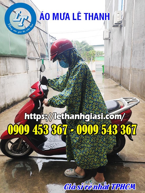 Áo mưa không xẻ tà tiện lợi, dễ mặc, dễ di chuyển Áo mưa không xẻ tà