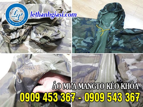 Chi tiết các bộ phận áo mưa măng tô Áo mưa măng tô
