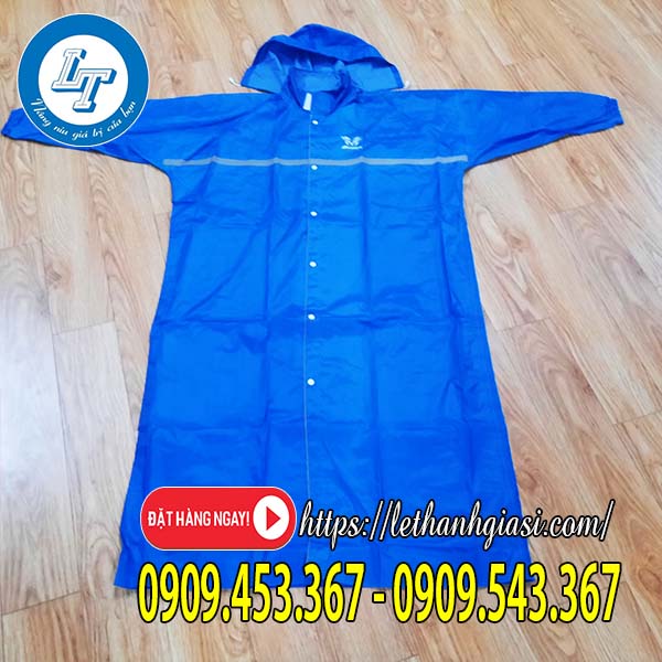 Áo mưa măng tô xanh dương Áo mưa măng tô xanh dương