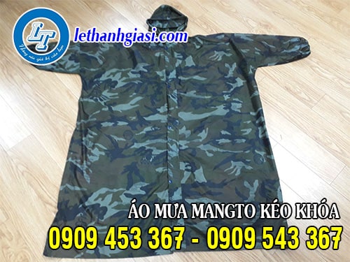 Áo mưa măng tô khóa kéo giá rẻ Áo mưa măng tô
