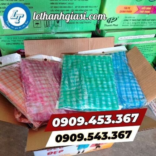 Áo mưa phương tiện sọc carô nhiều màu Áo mưa phương tiện sọc carô