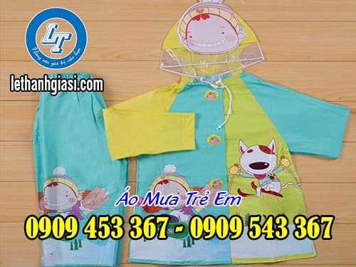 Áo mưa trẻ em họa tiết ngộ nghĩnh, đáng yêu Áo mưa trẻ em