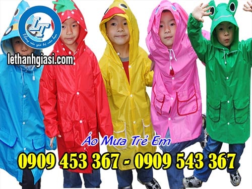 Áo mưa trẻ em màu sắc đa dạng, đẹp mắt Áo mưa trẻ em