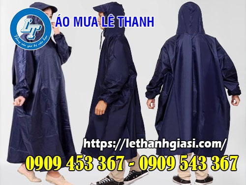 Áo mưa trùm toàn thân kiểu dáng không xẻ tà Áo mưa trùm toàn thân