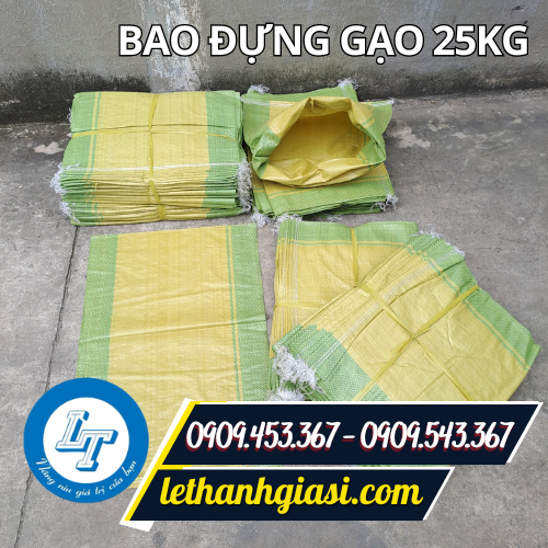 Bao tải dứa pp đựng gạo 25kg Bao tải dứa pp