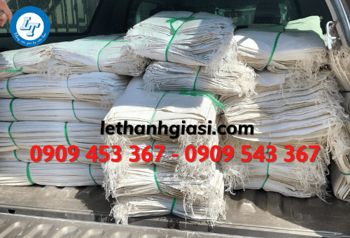Bao tải dứa màu trắng giao hàng cho khách Bao tải dứa màu trắng