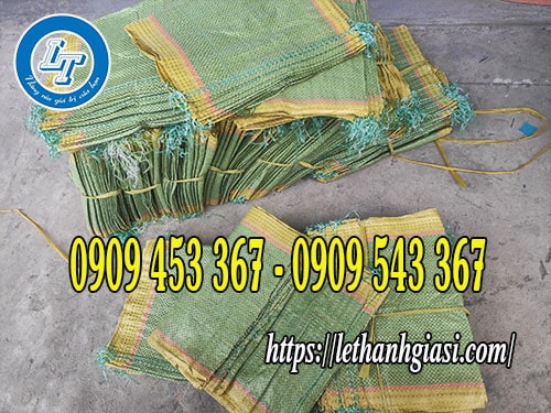 Bao tải dứa xanh đựng gạo 5kg Bao tải dứa xanh