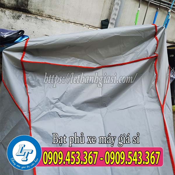 Bạt phủ xe máy đường may chắc chắn, giá sỉ Bạt phủ xe máy đường may chắc chắn