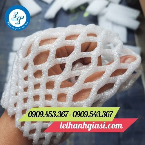 Xốp lưới co giãn cao, bề mặt hình mắt cáo thoáng khí xốp lưới màu trắng