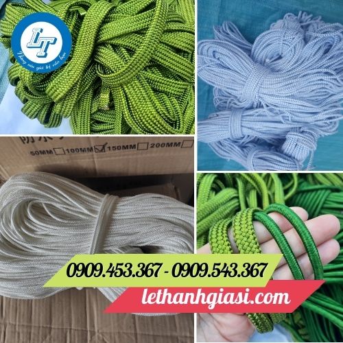 Dây dù bản dẹt xanh bó 1kg Dây dù bản dẹt xanh bó 1kg