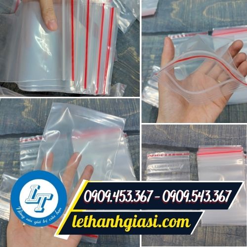 Túi zip chỉ đỏ