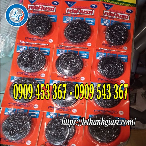 Miếng cước sắt chà nồi tấm 12 miếng giá rẻ Miếng cước sắt chà nồi