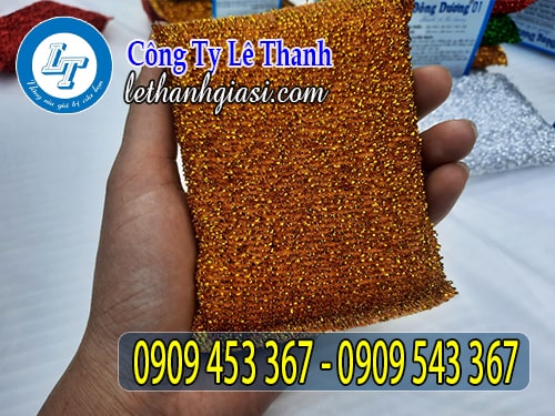 Cước kim tuyến rửa chén màu vàng Cước kim tuyến rửa chén màu vàng