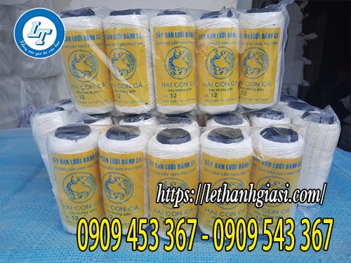 Dây chỉ nhợ hiệu 2 con cá 5 cuộn/ lốc Dây chỉ nhợ hiệu 2 con cá