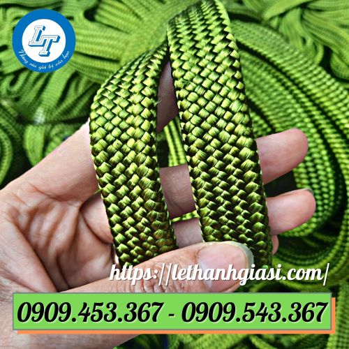Dây dù bản dẹt màu xanh lá Dây dù bản dẹt màu xanh lá