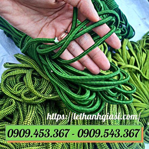 Dây dù bản tròn màu xanh lá Dây dù bản tròn màu xanh lá