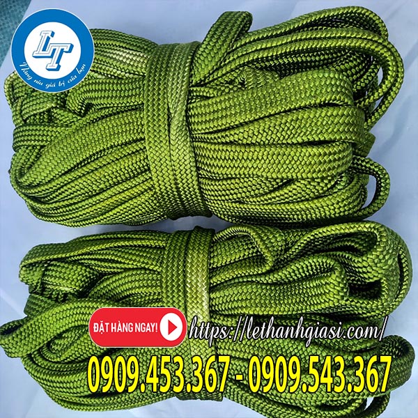 Dây dù dẹt màu xanh lá giá rẻ Dây dù dẹt màu xanh lá giá rẻ