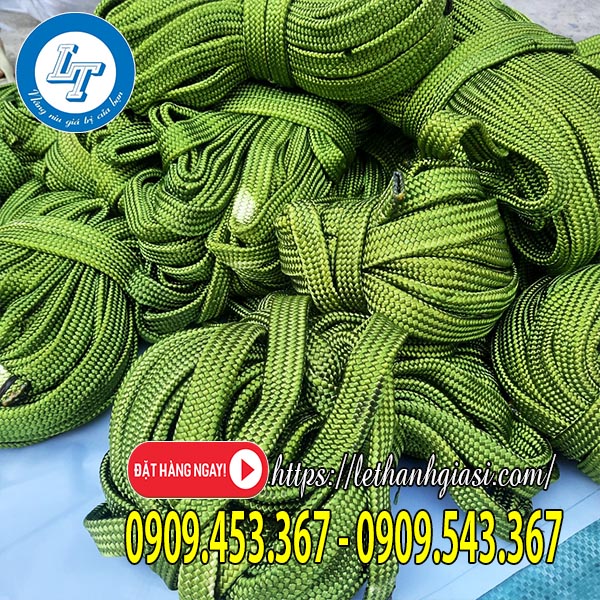 Dây dù dẹt màu xanh lá giá sỉ rẻ Dây dù dẹt màu xanh lá giá sỉ rẻ