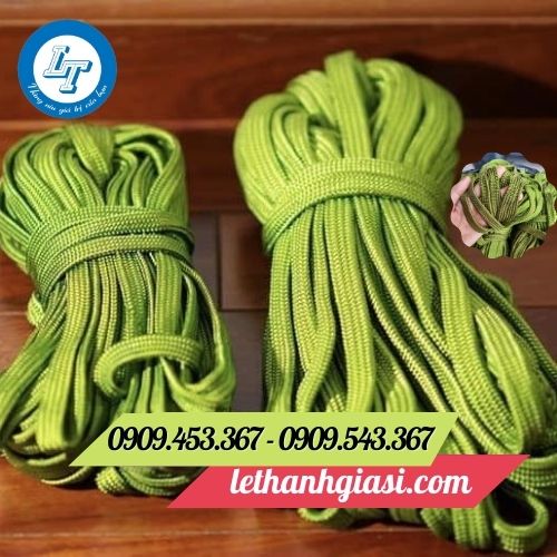 Dây dù bản dẹt xanh bó 1kg