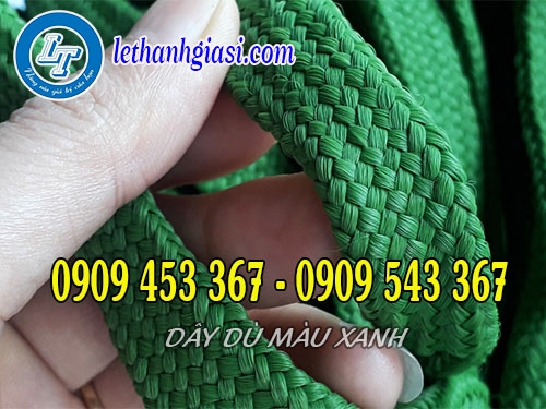 Dây dù màu xanh bản dẹt giá rẻ Dây dù màu xanh