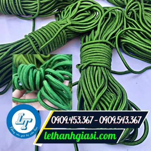 Dây dù màu xanh lá bản tròn 6li Dây dù màu xanh lá bản tròn 6li