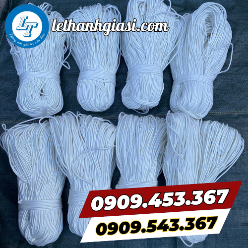 Dây dù tròn màu trắng Dây dù tròn màu trắng