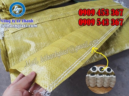 Dây nhợ màu trắng dùng chần đáy bao tải Dây nhợ màu trắng