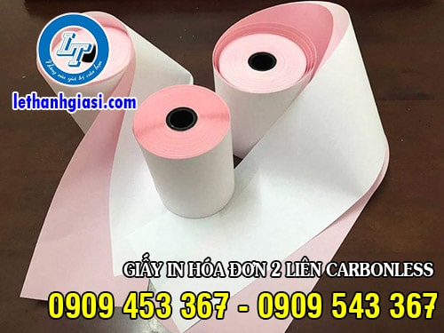 Giấy in hóa đơn 2 liên carbonless gia rẻ Giấy in hóa đơn 2 liên carbonless