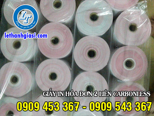 Giấy in hóa đơn 2 liên carbonless giá tốt Giấy in hóa đơn 2 liên carbonless