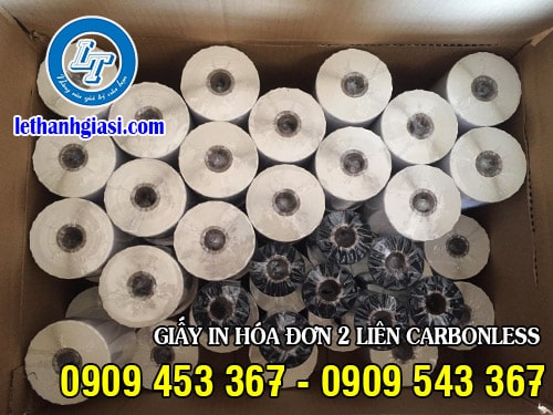 Giấy in hóa đơn 2 liên carbonless Giấy in hóa đơn 2 liên carbonless