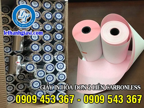 Giấy in hóa đơn 2 liên carbonless giá tốt, gia hàng nhanh Giấy in hóa đơn 2 liên carbonless