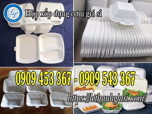Hộp xốp đựng cơm giá sỉ rẻ Hộp xốp đựng cơm giá tốt