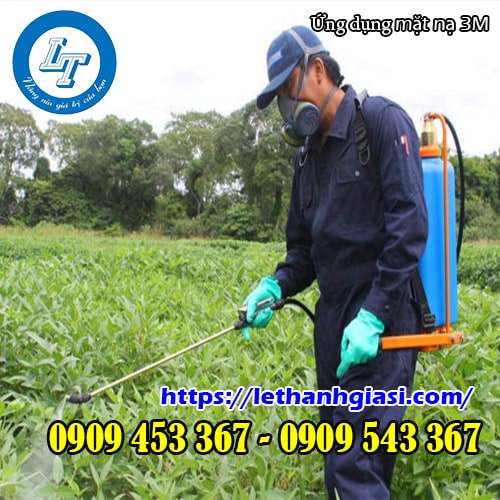 \Mặt nạ phòng độc 3M - 6200 sử dụng trong công việc phun thuốc trừ sâu \Mặt nạ phòng độc 3M - 6200