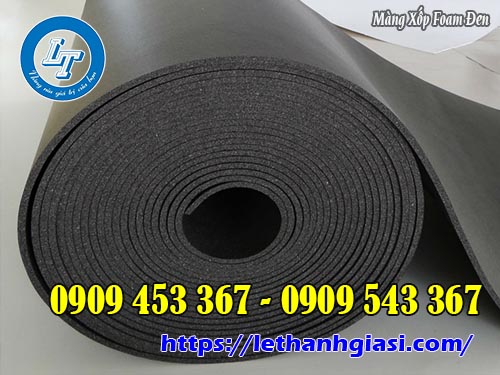 Cuộn xốp foam đen dày 5cm giá rẻ tại kho Cuộn xốp foam đen dày 5cm