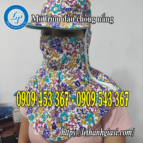 Mũ trùm đầu chống nắng cao cấp cho nữ Mũ trùm đầu chống nắng