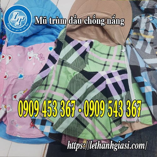 Mũ trùm đầu chống nắng nhiều màu giá rẻ Mũ trùm đầu chống nắng