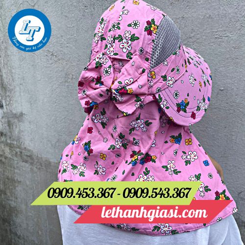 Nón chống nắng cotton có nơ xinh xắn Nón chống nắng cotton  có nơ xinh xắn