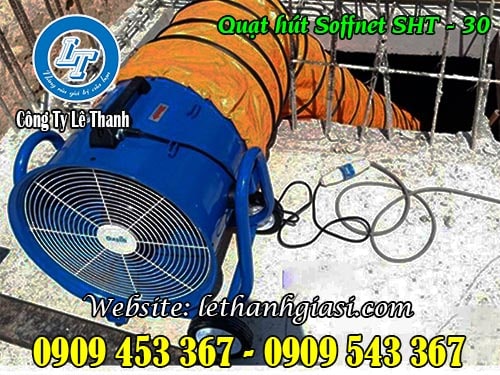 Quạt hút xách tay soffnet SHT - 30 sử dụng hút khí tại công trình dưới đất Quạt hút xách tay soffnet SHT - 30